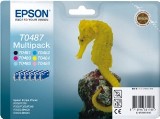 Комплект картриджей Epson T0487, 6 цветов:черный и 5 цветных